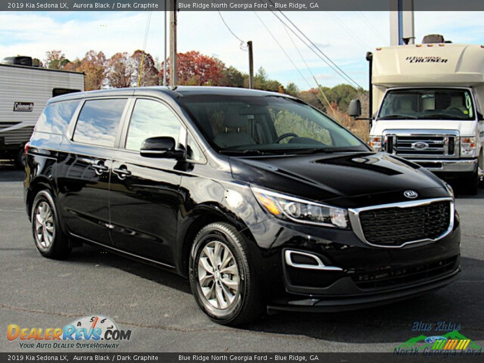 2019 Kia Sedona LX Aurora Black / Dark Graphite Photo #7