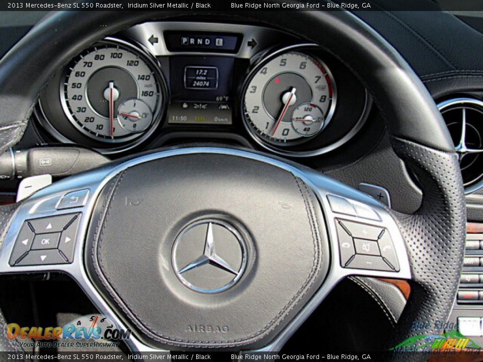 2013 Mercedes-Benz SL 550 Roadster Iridium Silver Metallic / Black Photo #18