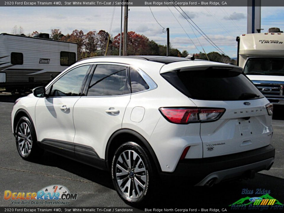 2020 Ford Escape Titanium 4WD Star White Metallic Tri-Coat / Sandstone Photo #3