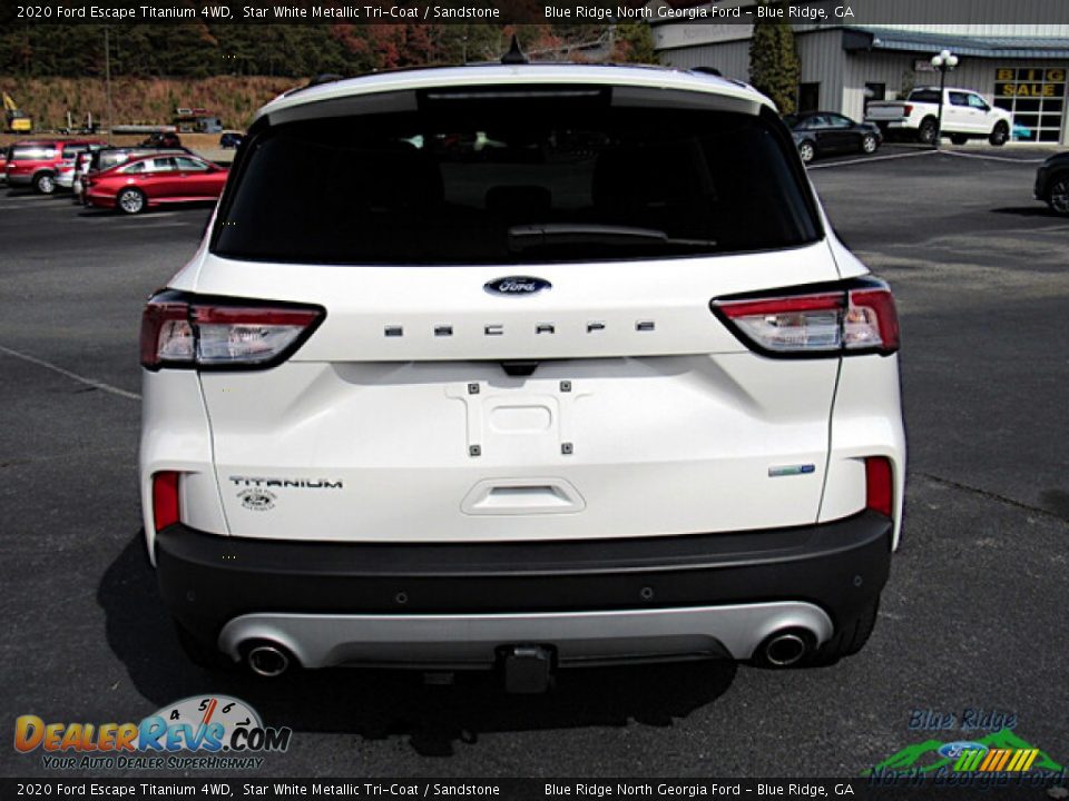 2020 Ford Escape Titanium 4WD Star White Metallic Tri-Coat / Sandstone Photo #4