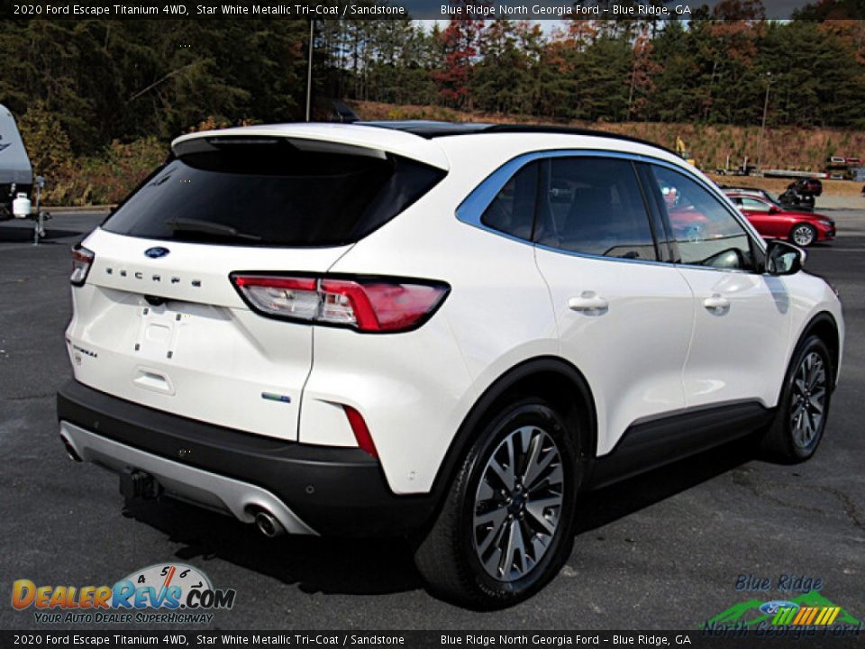 2020 Ford Escape Titanium 4WD Star White Metallic Tri-Coat / Sandstone Photo #5