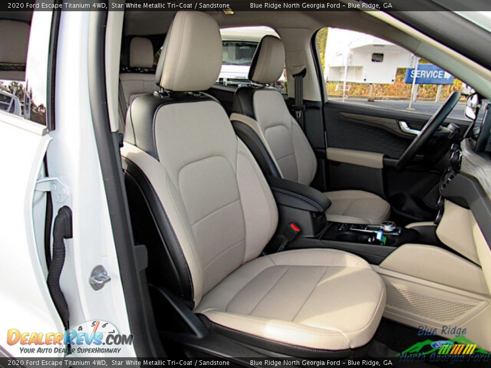 2020 Ford Escape Titanium 4WD Star White Metallic Tri-Coat / Sandstone Photo #12
