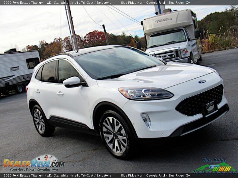 2020 Ford Escape Titanium 4WD Star White Metallic Tri-Coat / Sandstone Photo #29