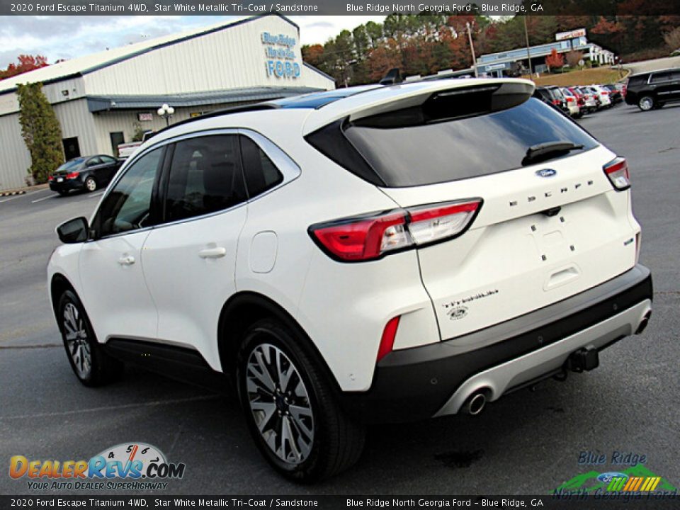2020 Ford Escape Titanium 4WD Star White Metallic Tri-Coat / Sandstone Photo #31