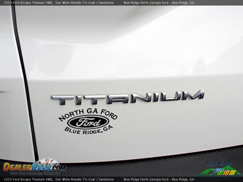 2020 Ford Escape Titanium 4WD Star White Metallic Tri-Coat / Sandstone Photo #32