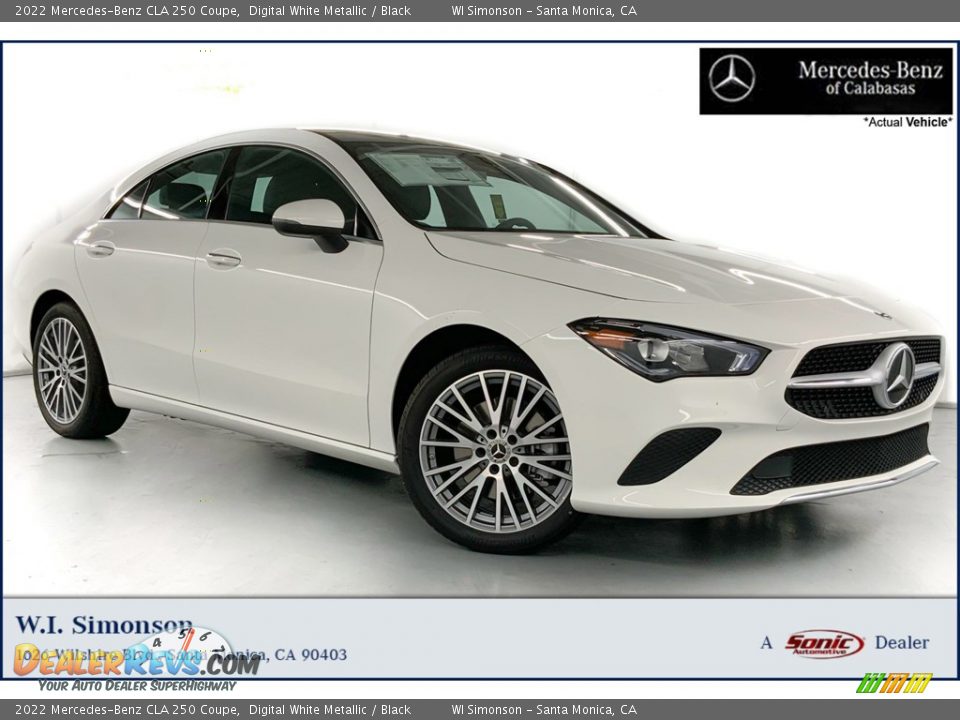 2022 Mercedes-Benz CLA 250 Coupe Digital White Metallic / Black Photo #1