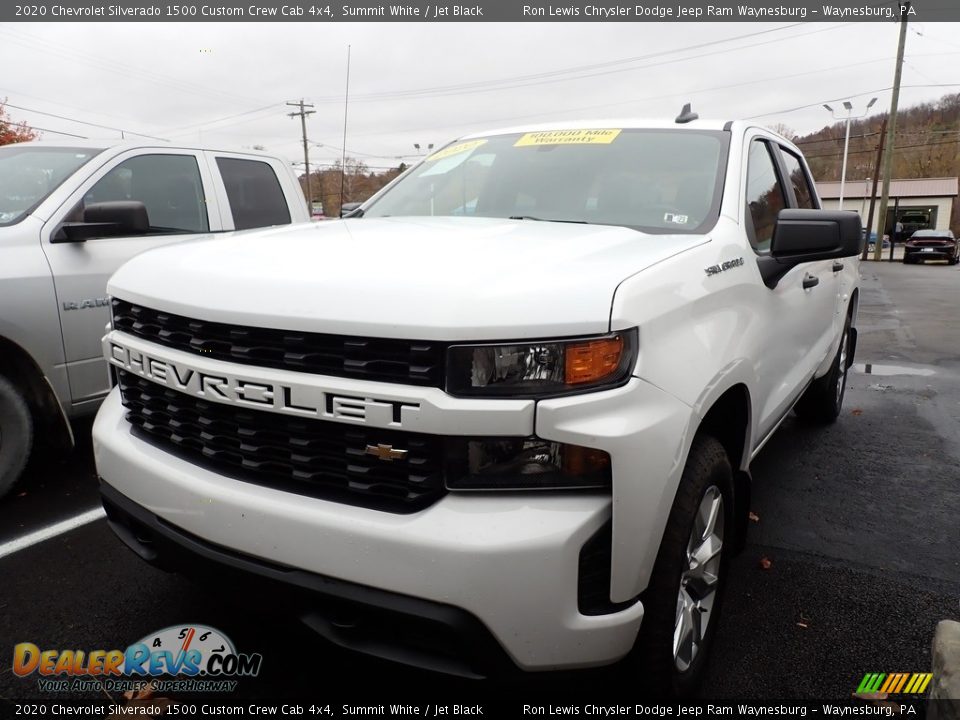 2020 Chevrolet Silverado 1500 Custom Crew Cab 4x4 Summit White / Jet Black Photo #1