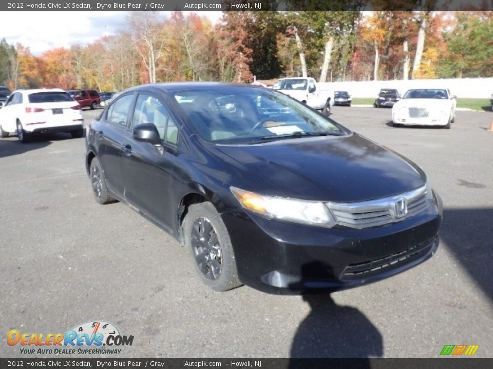 2012 Honda Civic LX Sedan Dyno Blue Pearl / Gray Photo #4