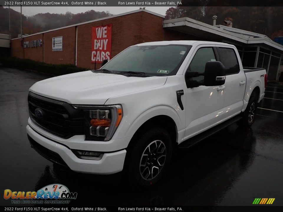 2022 Ford F150 XLT SuperCrew 4x4 Oxford White / Black Photo #4