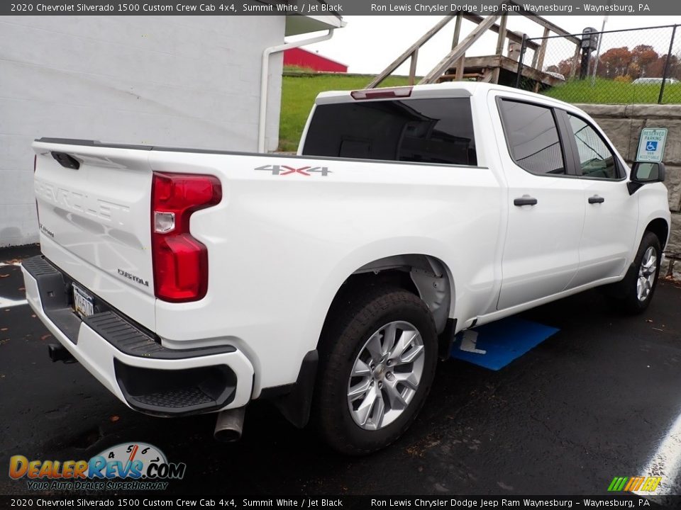 2020 Chevrolet Silverado 1500 Custom Crew Cab 4x4 Summit White / Jet Black Photo #3