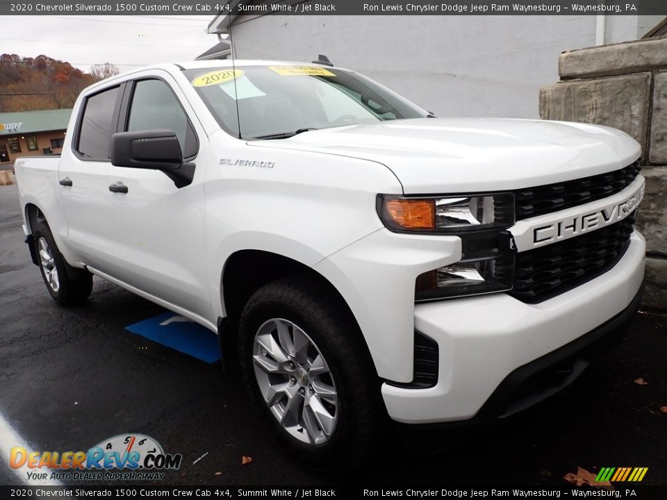 2020 Chevrolet Silverado 1500 Custom Crew Cab 4x4 Summit White / Jet Black Photo #4