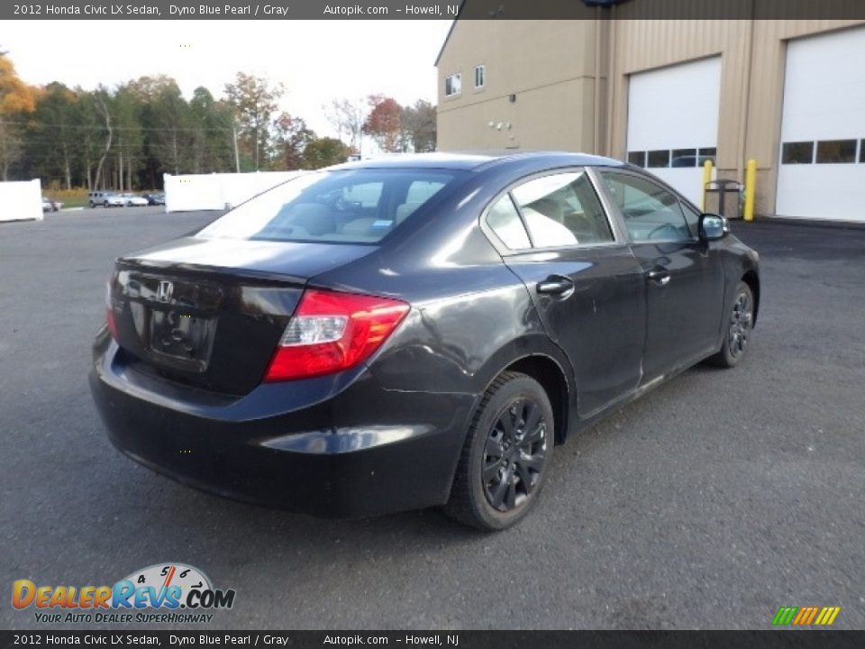 2012 Honda Civic LX Sedan Dyno Blue Pearl / Gray Photo #7