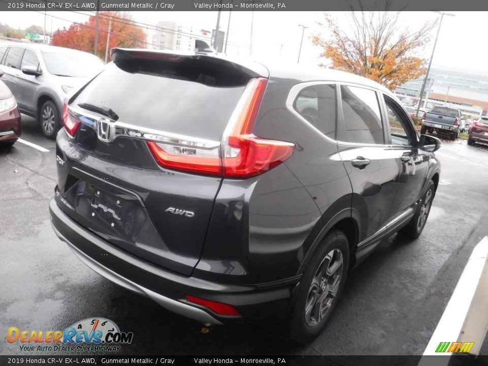 2019 Honda CR-V EX-L AWD Gunmetal Metallic / Gray Photo #7