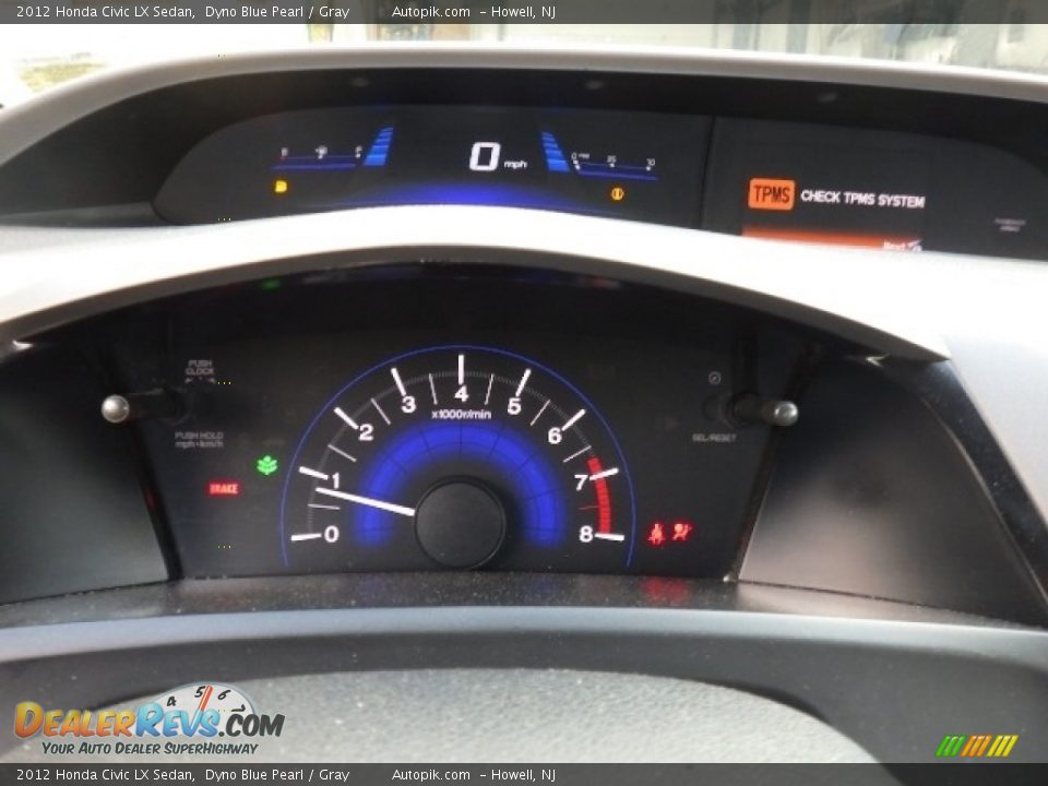 2012 Honda Civic LX Sedan Dyno Blue Pearl / Gray Photo #12