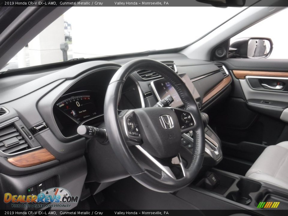 2019 Honda CR-V EX-L AWD Gunmetal Metallic / Gray Photo #12