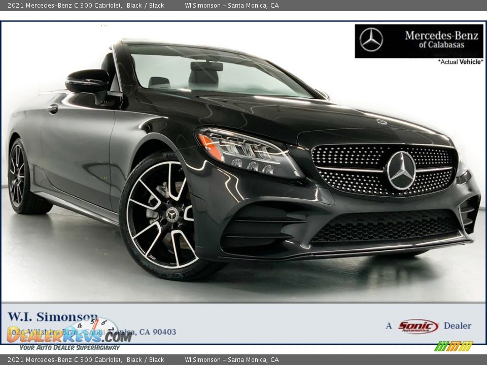 2021 Mercedes-Benz C 300 Cabriolet Black / Black Photo #1