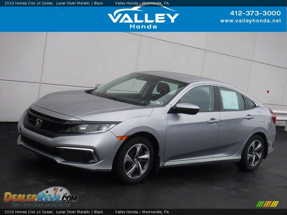 2019 Honda Civic LX Sedan Lunar Silver Metallic / Black Photo #1