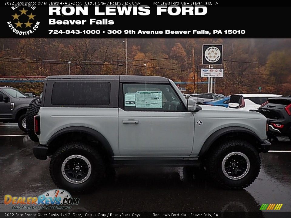 2022 Ford Bronco Outer Banks 4x4 2-Door Cactus Gray / Roast/Black Onyx Photo #1