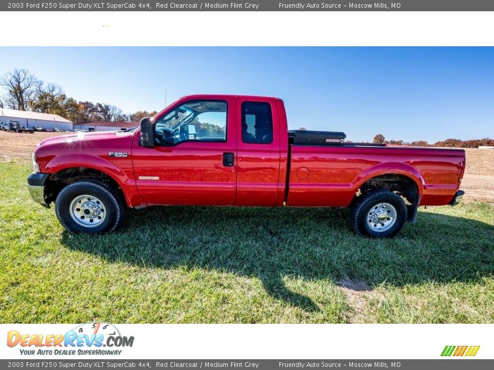Red Clearcoat 2003 Ford F250 Super Duty XLT SuperCab 4x4 Photo #6
