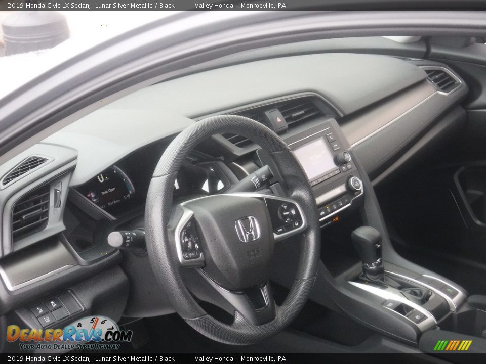 2019 Honda Civic LX Sedan Lunar Silver Metallic / Black Photo #7