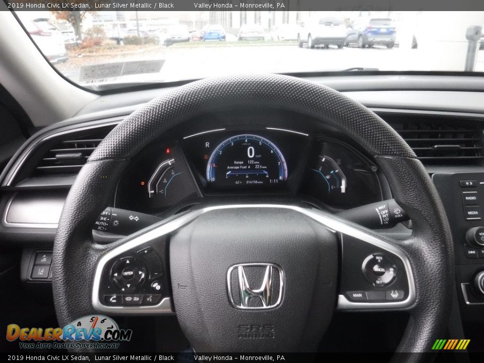 2019 Honda Civic LX Sedan Lunar Silver Metallic / Black Photo #16