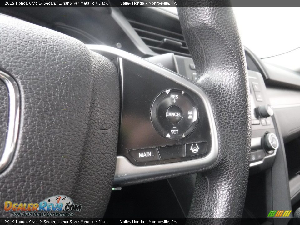 2019 Honda Civic LX Sedan Lunar Silver Metallic / Black Photo #18