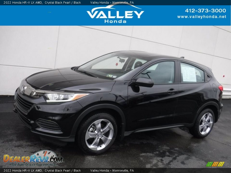 2022 Honda HR-V LX AWD Crystal Black Pearl / Black Photo #1