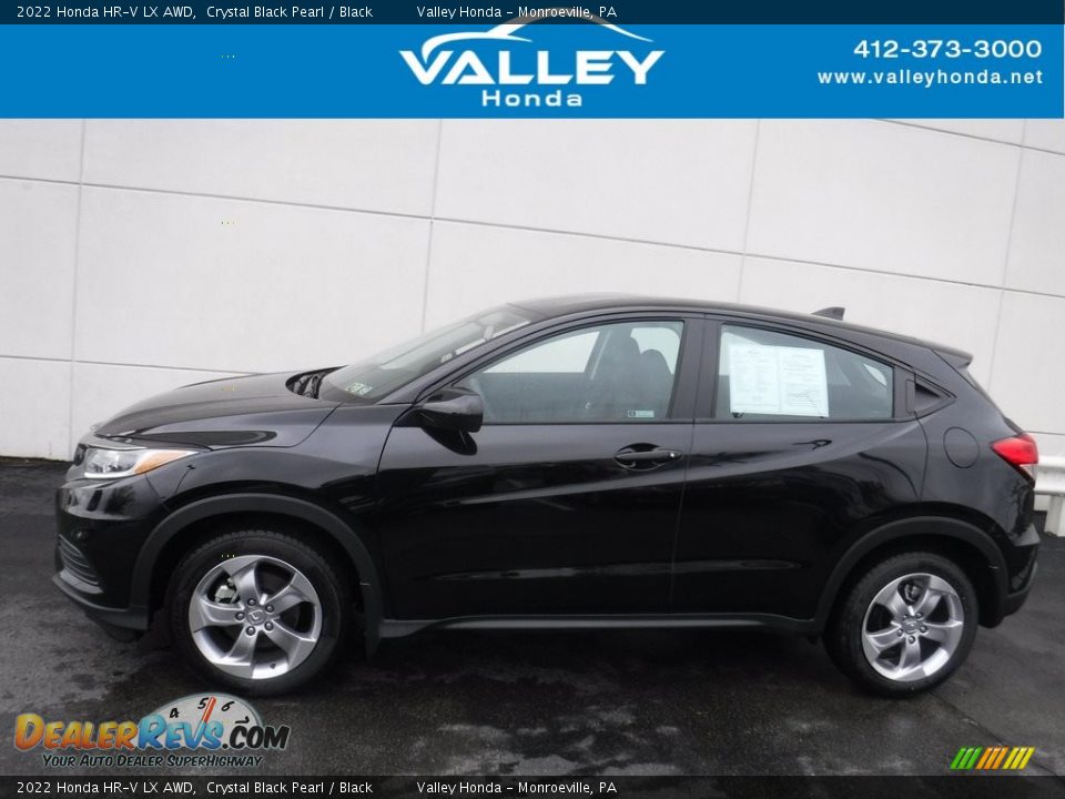 2022 Honda HR-V LX AWD Crystal Black Pearl / Black Photo #2