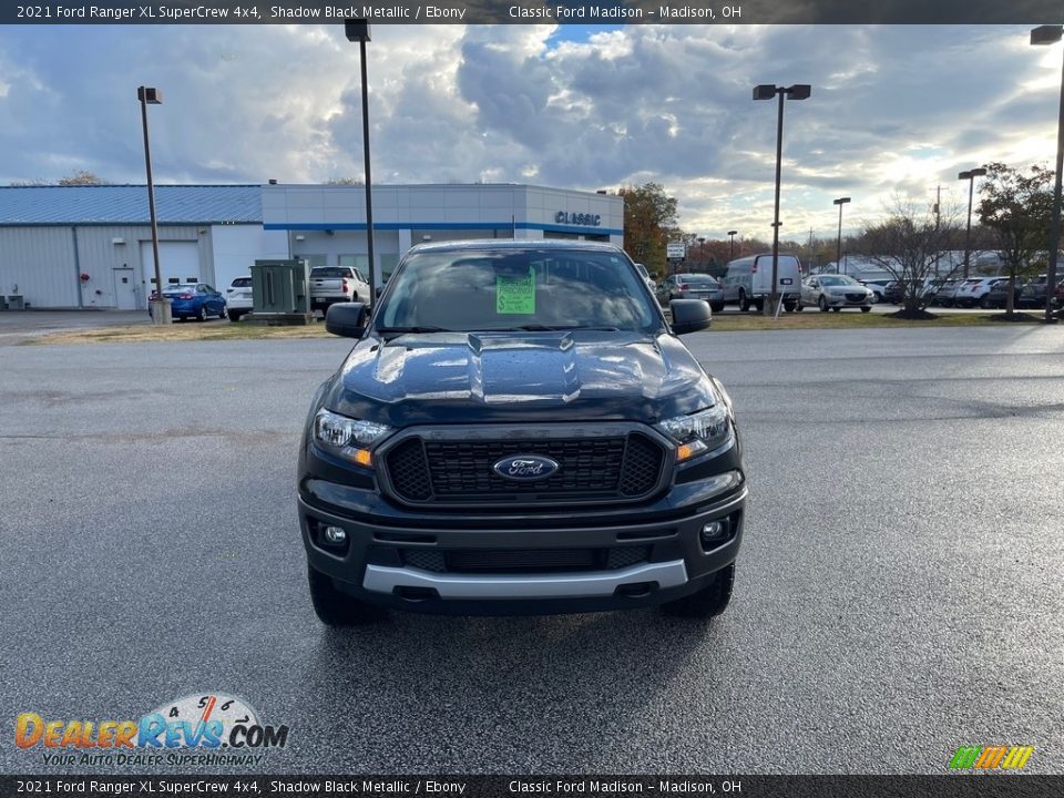 2021 Ford Ranger XL SuperCrew 4x4 Shadow Black Metallic / Ebony Photo #2