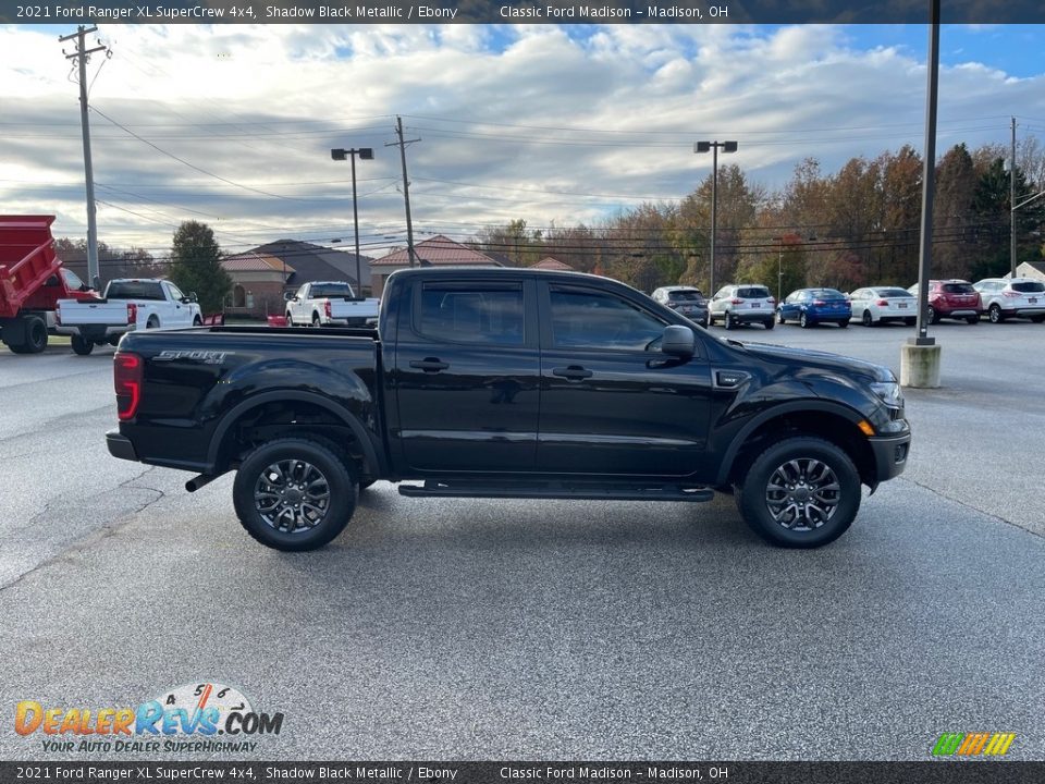 2021 Ford Ranger XL SuperCrew 4x4 Shadow Black Metallic / Ebony Photo #4