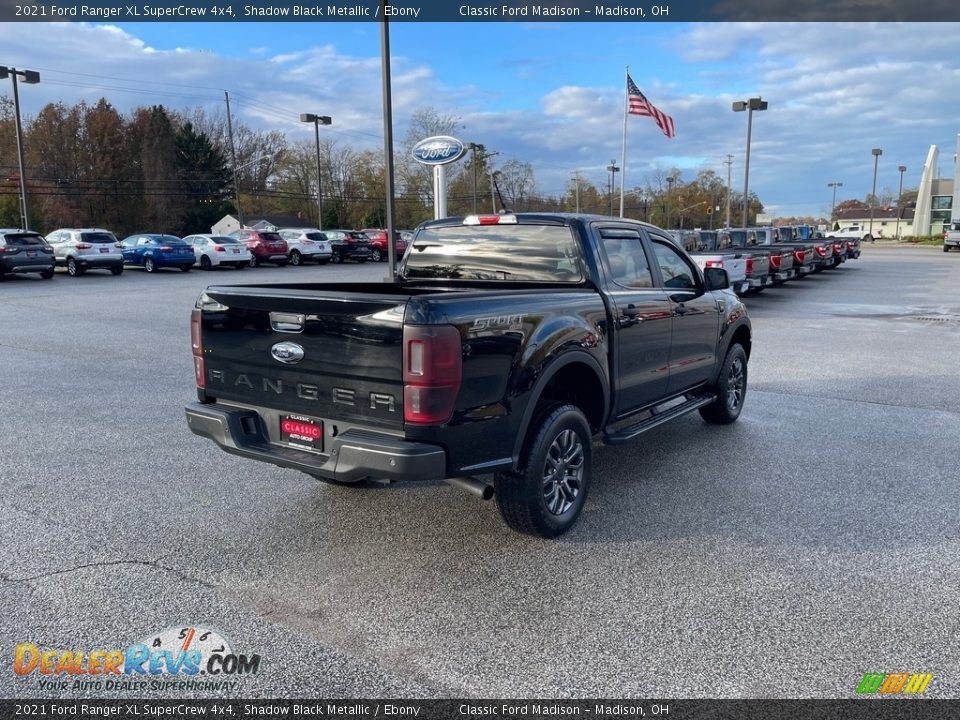 2021 Ford Ranger XL SuperCrew 4x4 Shadow Black Metallic / Ebony Photo #5