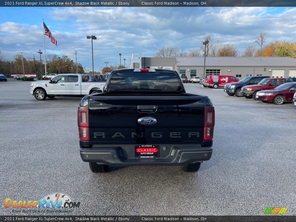 2021 Ford Ranger XL SuperCrew 4x4 Shadow Black Metallic / Ebony Photo #6