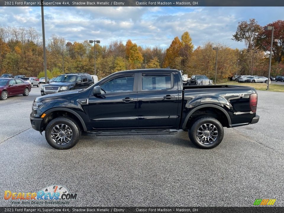2021 Ford Ranger XL SuperCrew 4x4 Shadow Black Metallic / Ebony Photo #8