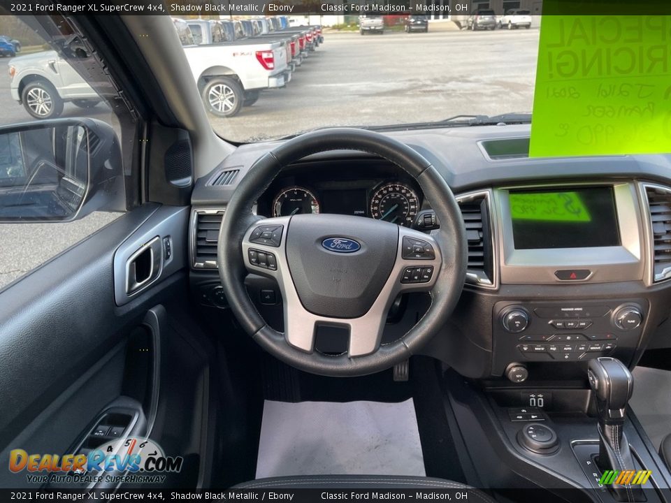 2021 Ford Ranger XL SuperCrew 4x4 Shadow Black Metallic / Ebony Photo #9