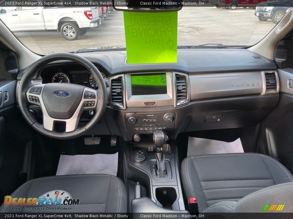 2021 Ford Ranger XL SuperCrew 4x4 Shadow Black Metallic / Ebony Photo #10