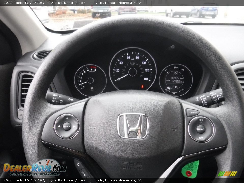 2022 Honda HR-V LX AWD Crystal Black Pearl / Black Photo #20