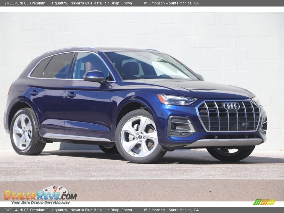 2021 Audi Q5 Premium Plus quattro Navarra Blue Metallic / Okapi Brown Photo #2