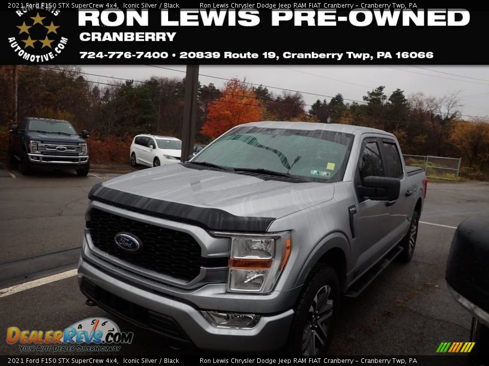 2021 Ford F150 STX SuperCrew 4x4 Iconic Silver / Black Photo #1