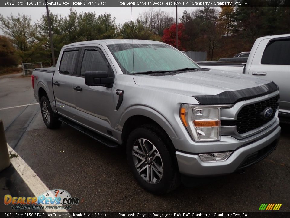 2021 Ford F150 STX SuperCrew 4x4 Iconic Silver / Black Photo #3