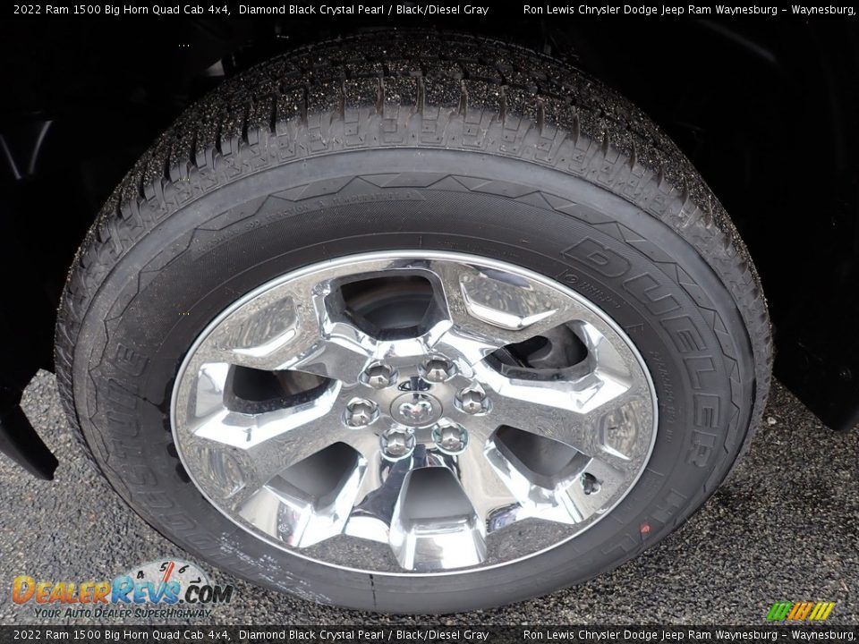 2022 Ram 1500 Big Horn Quad Cab 4x4 Diamond Black Crystal Pearl / Black/Diesel Gray Photo #9