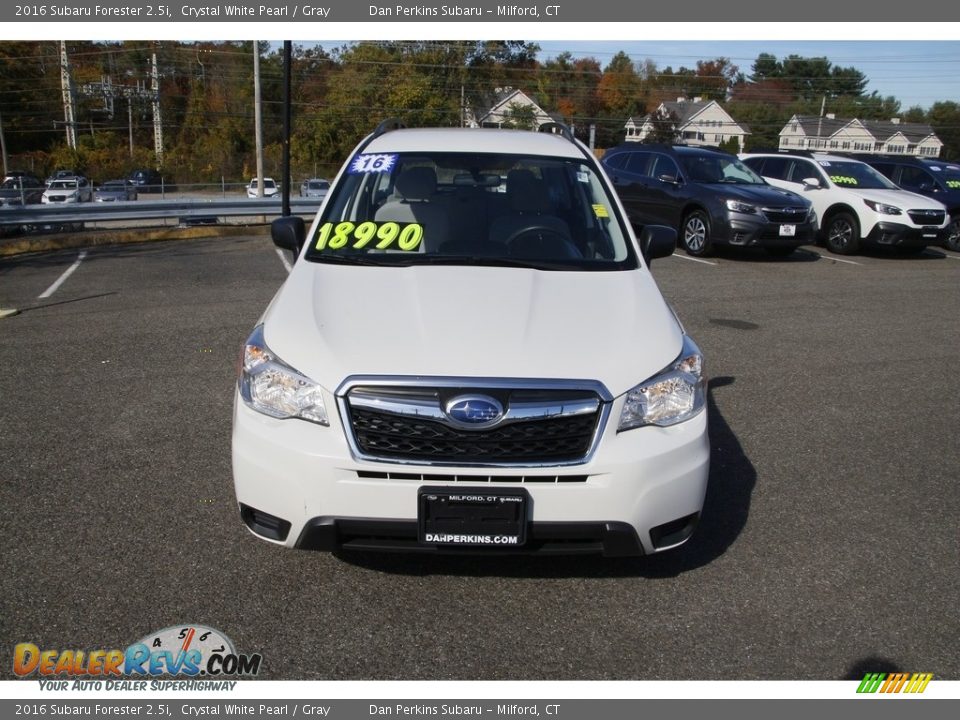 2016 Subaru Forester 2.5i Crystal White Pearl / Gray Photo #2