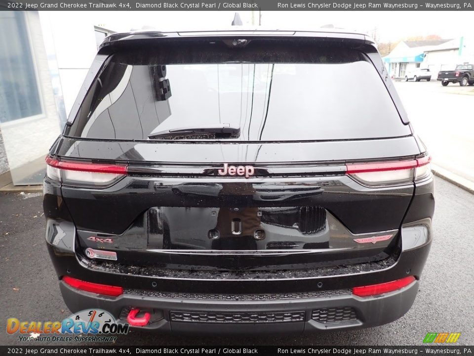 2022 Jeep Grand Cherokee Trailhawk 4x4 Diamond Black Crystal Pearl / Global Black Photo #3
