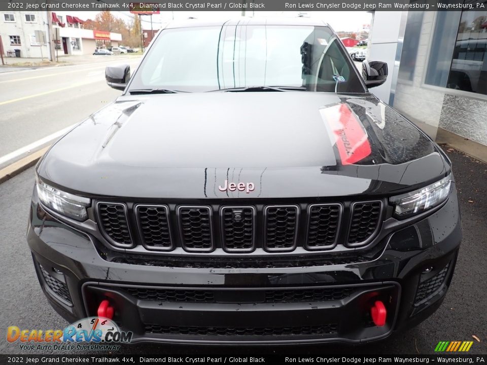 2022 Jeep Grand Cherokee Trailhawk 4x4 Diamond Black Crystal Pearl / Global Black Photo #8