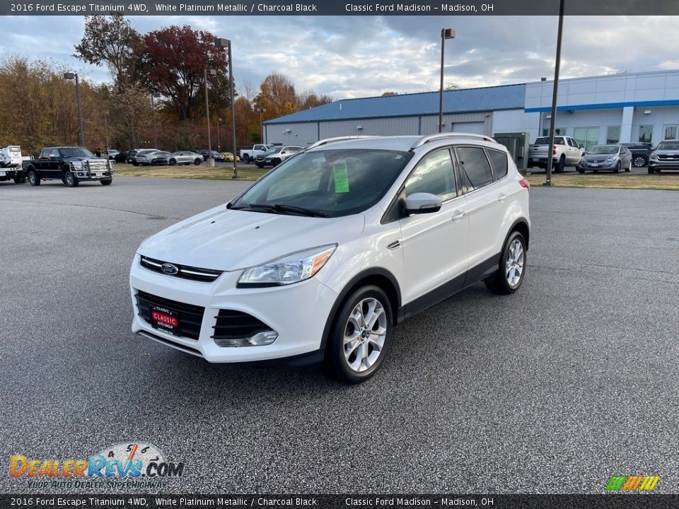 2016 Ford Escape Titanium 4WD White Platinum Metallic / Charcoal Black Photo #1
