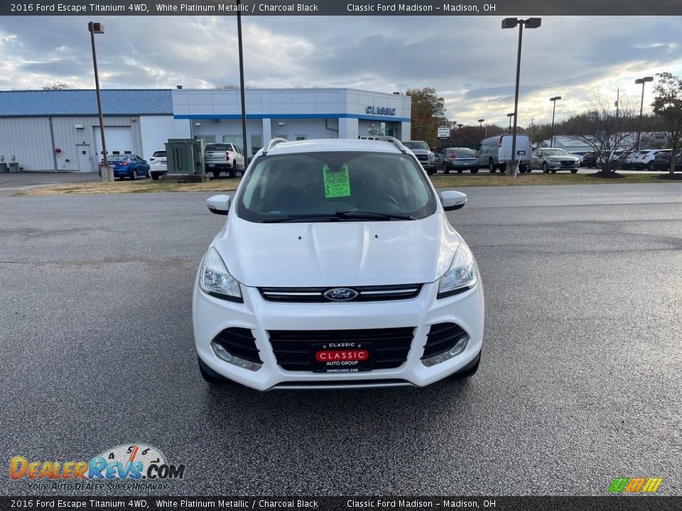 2016 Ford Escape Titanium 4WD White Platinum Metallic / Charcoal Black Photo #2