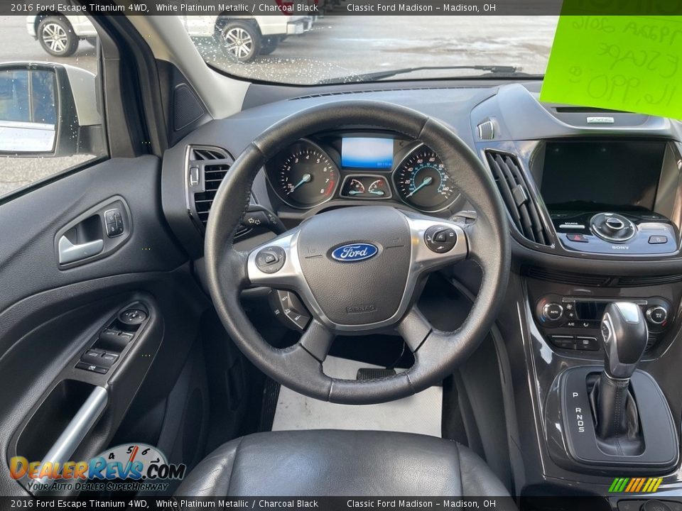 2016 Ford Escape Titanium 4WD White Platinum Metallic / Charcoal Black Photo #9
