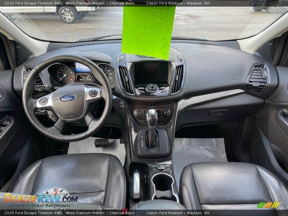 2016 Ford Escape Titanium 4WD White Platinum Metallic / Charcoal Black Photo #10