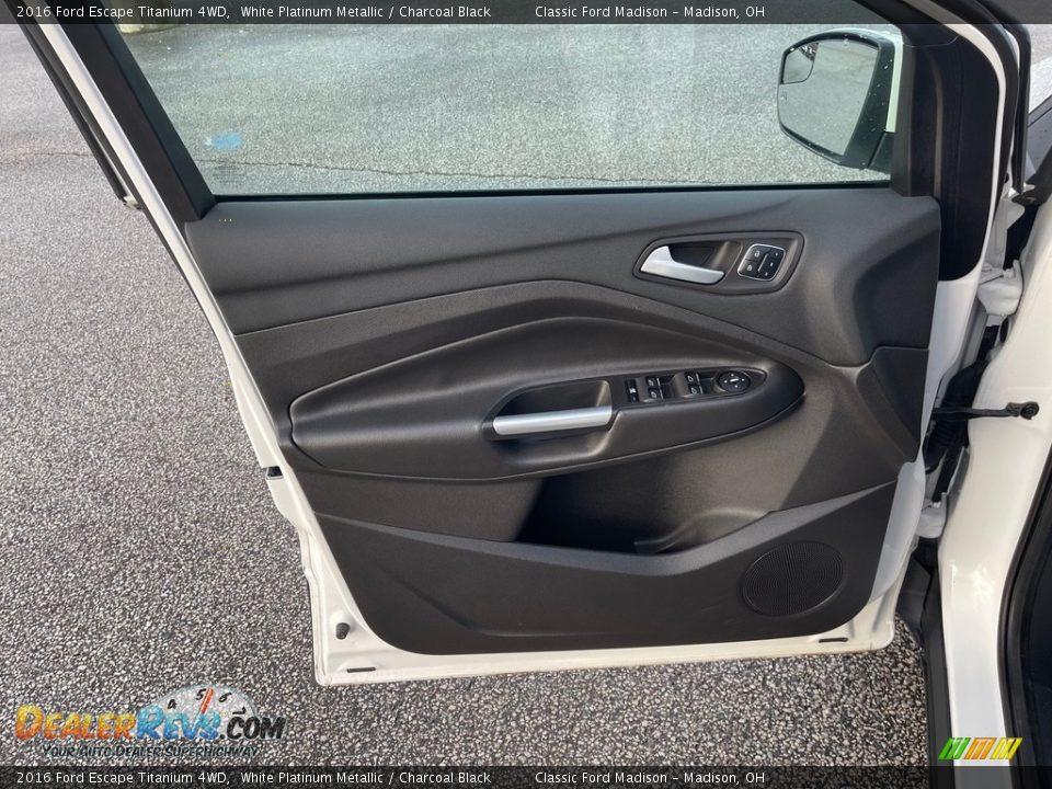 2016 Ford Escape Titanium 4WD White Platinum Metallic / Charcoal Black Photo #12