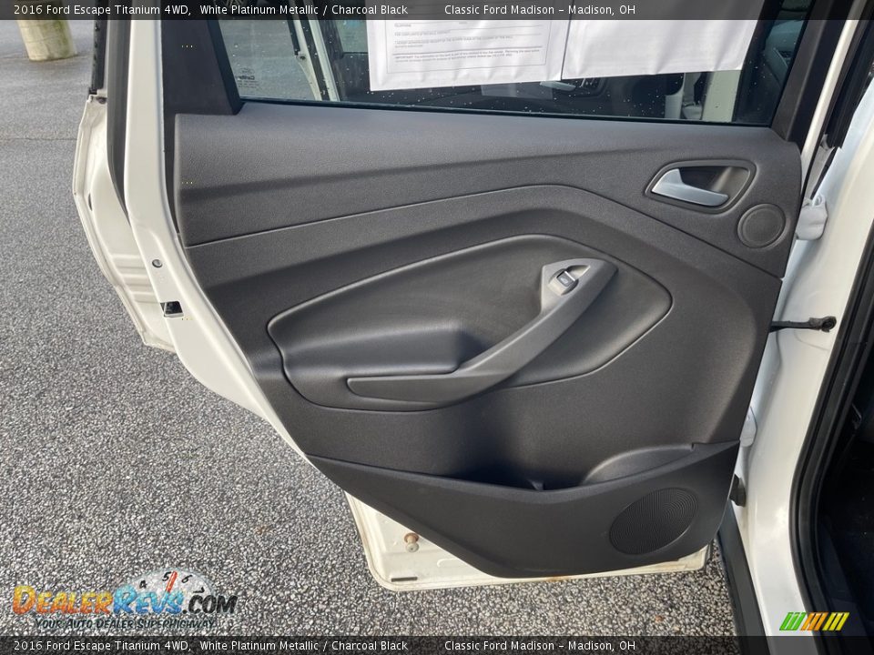 2016 Ford Escape Titanium 4WD White Platinum Metallic / Charcoal Black Photo #14