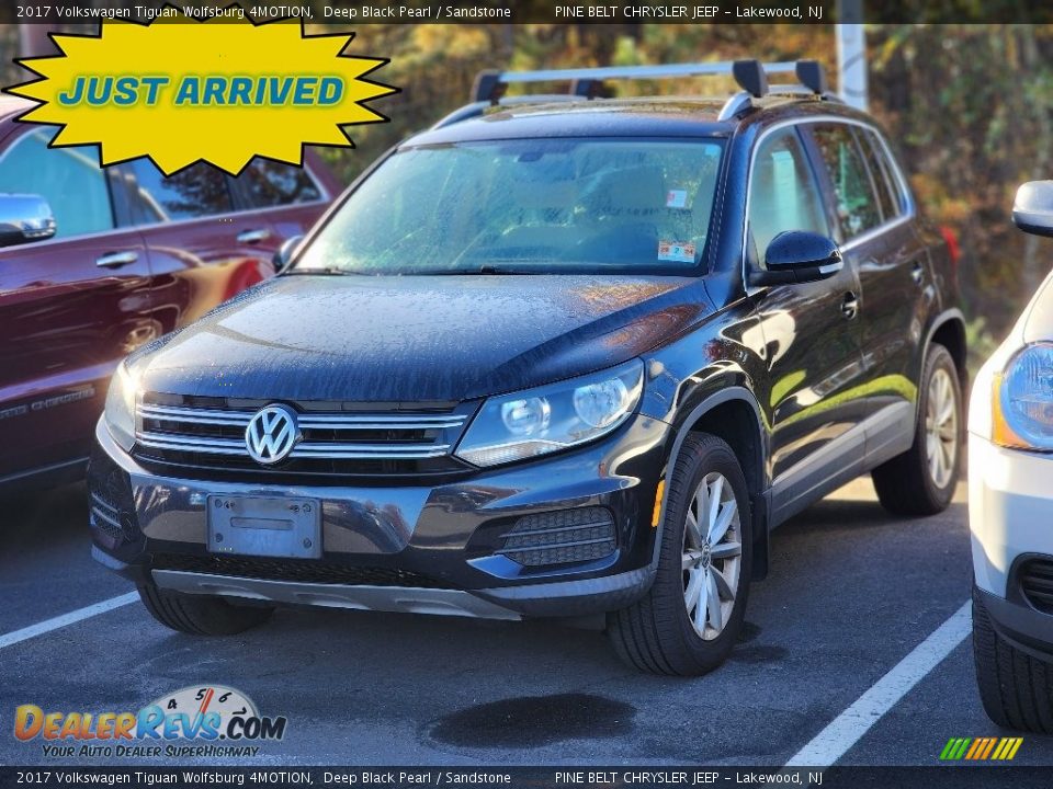 2017 Volkswagen Tiguan Wolfsburg 4MOTION Deep Black Pearl / Sandstone Photo #1